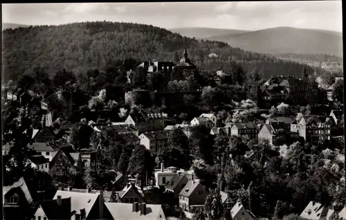 Ak Siegen in Westfalen, Blick zum oberen Schloss, Ort