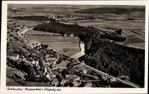 Ak Rechtenstein in Baden Württemberg, Fliegeraufnahme