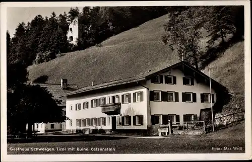 Ak Erl in Tirol, Gasthaus Schweigen, Ruine Katzenstein