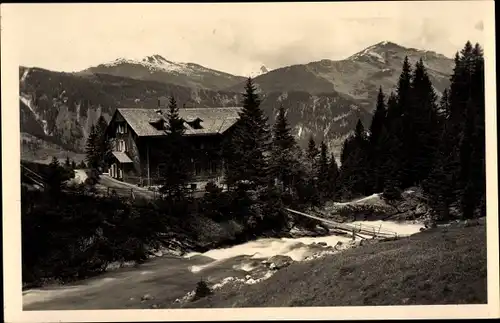 Ak Krimml in Salzburg, Alpengaststätte und Pension zum 2. Wasserfall, Alpengasthof Schönangen