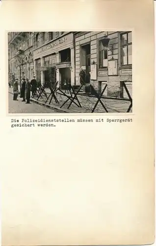 Foto Schutzpolizei, Dienststelle, Sperrgerät, Hotel zum Kronprinzen