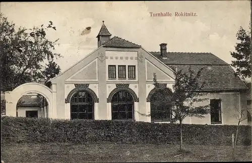 Ak Rokytnice v Orlických horách Rokitnitz in Adlergebirge Region Königgrätz, Turnhalle