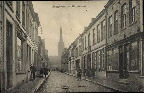 Ak Izegem Iseghem Westflandern, Marktstraat