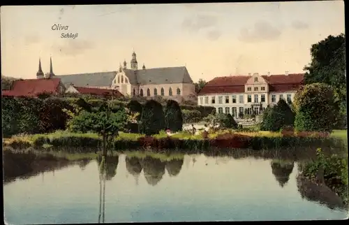 Ak Oliva Gdańsk Danzig, Schloss, Wasserpartie