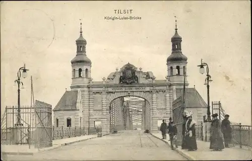 Ak Sowjetsk Tilsit Ostpreußen, Königin Luise Brücke