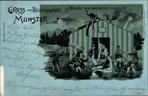 Litho Munster im Heidekreis, Truppenübungsplatz Munsterlager, wie wunderlich siehst du mir aus