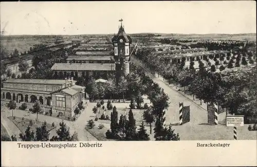 Ak Dallgow Döberitz im Havelland, Truppenübungsplatz, Barackenlager