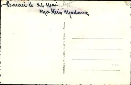 Ak Barace Maine et Loire, Chateau des Loges