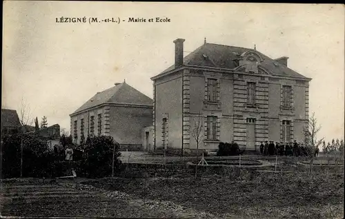 Ak Lézigné Maine-et-Loire, Mairie et Ecole