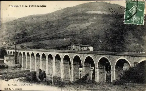 Ak Langeac Haute Loire, Le Viaduc