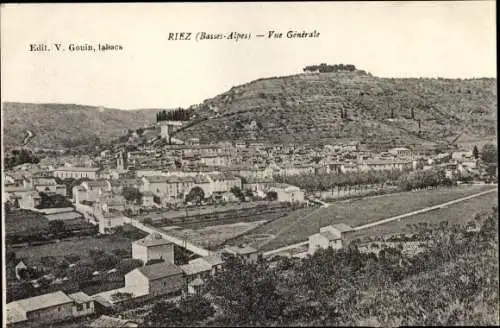 Ak Riez Alpes de Haute Provence, Vue Generale