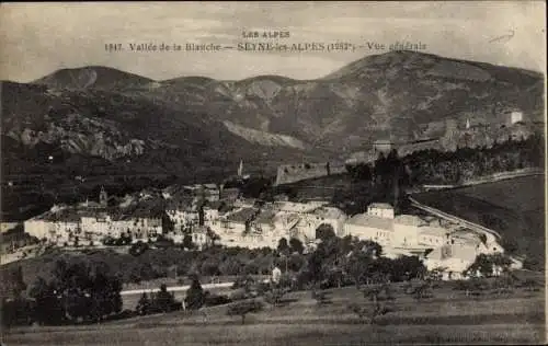 Ak Seyne les Alpes Alpes de Haute Provence, Vue generale