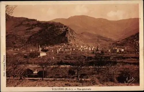 Ak Volonne Alpes de Haute Provence, Vue generale