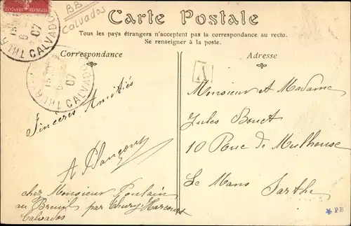 Ak Thury Harcourt Calvados, Vue generale avec des maisons