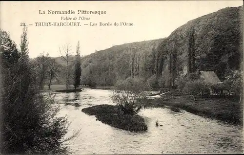 Ak Thury Harcourt Calvados, Les Bords de l'Orne