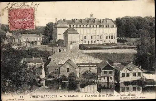 Ak Thury Harcourt Calvados, Vue prise de la Colline de Saint Benin