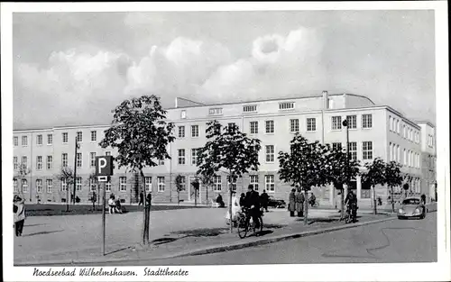 Ak Wilhelmshaven in Niedersachsen, Partie am Stadttheater