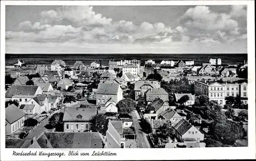 Ak Wangerooge, Nordseebad, Vogelschau vom Leuchtturm aus