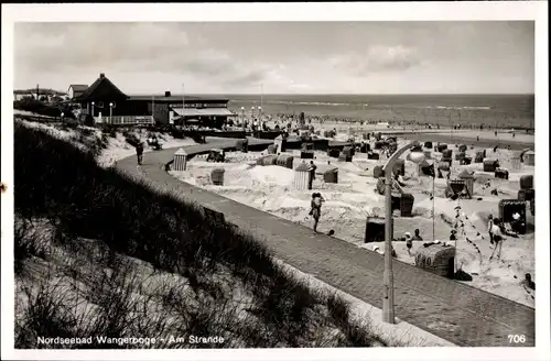 Ak Nordseebad Wangerooge in Ostfriesland, Am Strande
