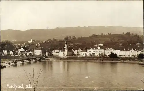 Ak Aschach an der Donau Oberösterreich, Panorama der Ortschaft