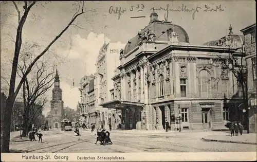 Ak Hamburg Mitte Sankt Georg, Deutsches Schauspielhaus