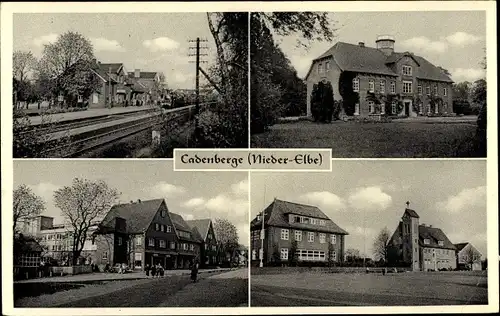 Ak Cadenberge Niedersachsen, Bahnhof, Straßenpartie