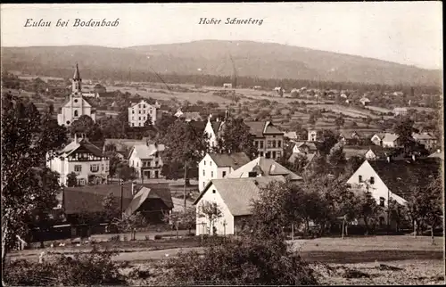 Ak Jílové u Děčína Eulau Region Aussig, Hoher Schneeberg, Blick auf den Ort