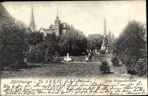 Ak Mühlhausen in Thüringen, Kriegerdenkmal