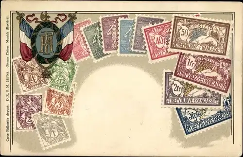 Präge Briefmarken Litho Frankreich, Republique Francaise