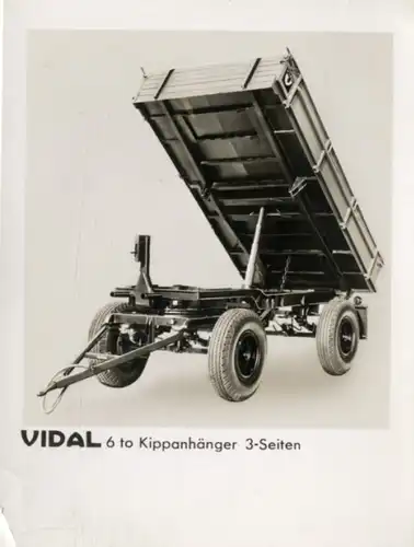 Foto Vidal 6 Tonnen 3 Seiten Kipp Anhänger