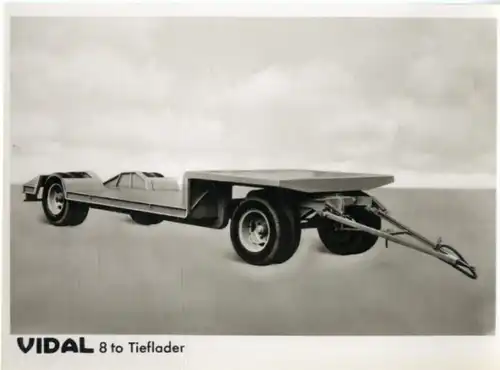 Foto Vidal 8 Tonnen Tieflader, Anhänger