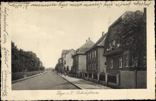Ak Lage in Lippe, Bahnhofstraße