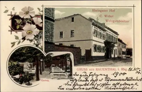 Ak Rauenthal Eltville am Rhein Hessen, Gasthaus Rheingauer Hof