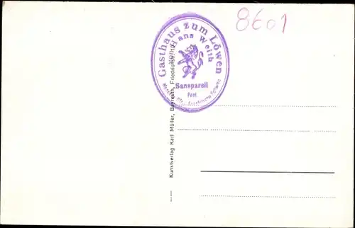 Ak Sanspareil Wonsees in Oberfranken, Gasthaus zum Löwen