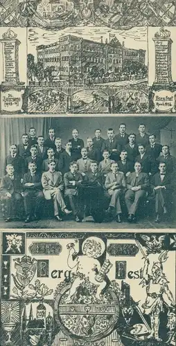 Studentika Klapp Ak Bergfest 1916, 26. Jahrgang von 1913, Studenten, Gruppenbild