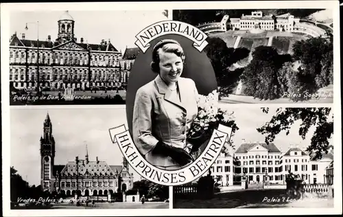 Ak Prinzessin Beatrix der Niederlande, Paleis, Palaste