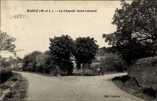 Ak Marcé Maine et Loire, La Chapelle Saint Leonard