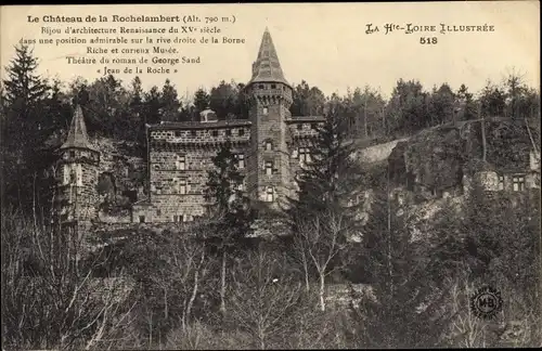 Ak Saint Paulien Haute Loire, Le Chateau de la Rochelambert
