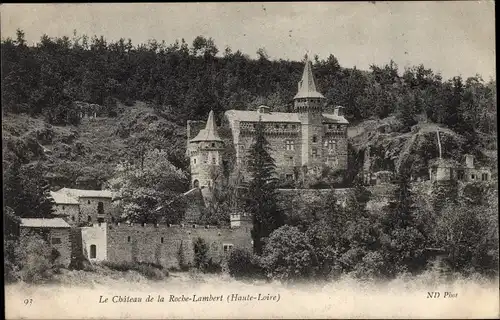 Ak Saint Paulien Haute Loire, Le Chateau de la Roche Lambert