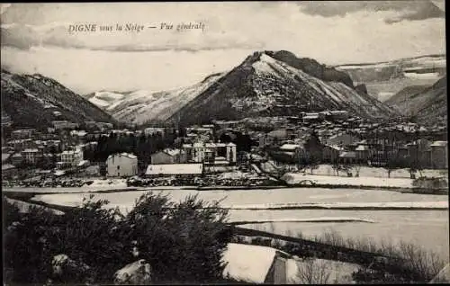 Ak Digne Alpes de Haute Provence, Vue generale