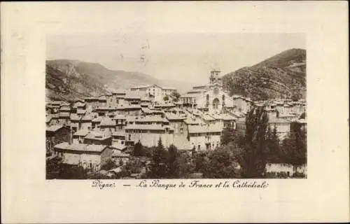 Ak Digne Alpes de Haute Provence, La Banque de France et la Cathedrale