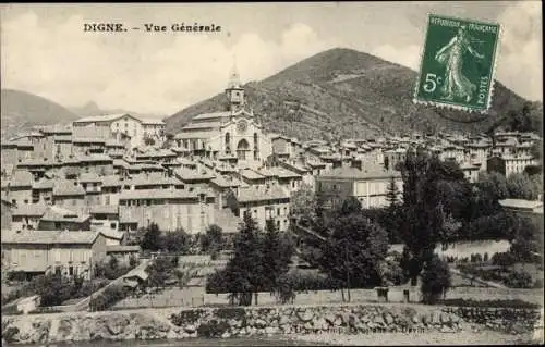 Ak Digne Alpes de Haute Provence, Vue generale
