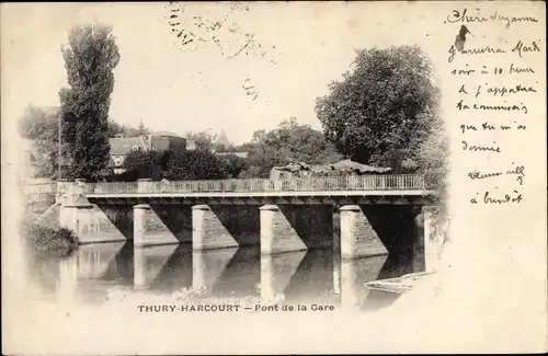 Ak Thury Harcourt Calvados, Pont de la Gare