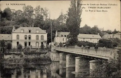 Ak Thury Harcourt Calvados, Le Pont et Saint Benin