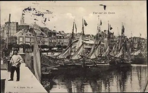 Ak Trouville Calvados, Vue sur les Quais