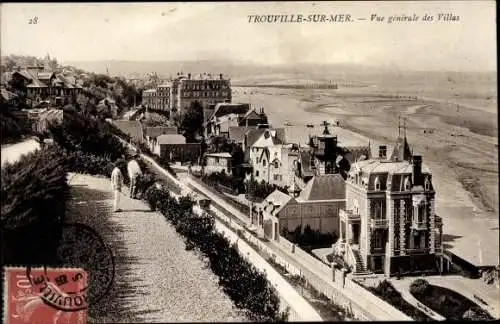 Ak Trouville sur Mer Calvados, Vue generale des Villas