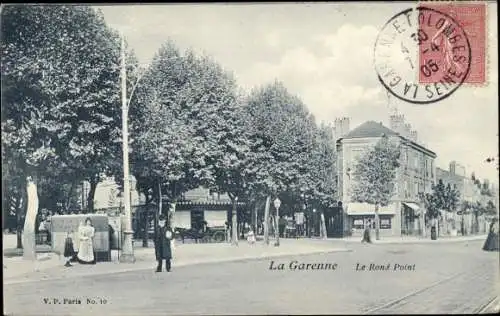 Ak La Garenne Hauts de Seine, Le Rond Point