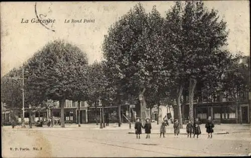 Ak La Garenne Hauts de Seine, Le Rond Point