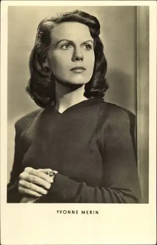 Ak Schauspielerin Yvonne Merin, Portrait