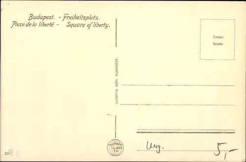 Ak Budapest Ungarn, Freiheitsplatz
